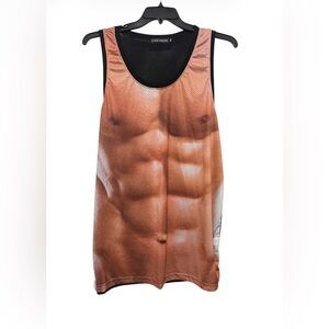 Everywhere 3XL Mesh Humor 6 Pack Tank Top Muscle Shirt Funny Abs